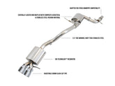 AWE Touring Edition Exhaust for MK5 Jetta 2.0T - GLI - Chrome Silver Tips - Primary